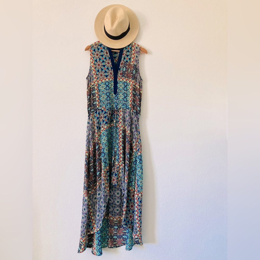 Tolani 100% Silk Hi-Lo Dress